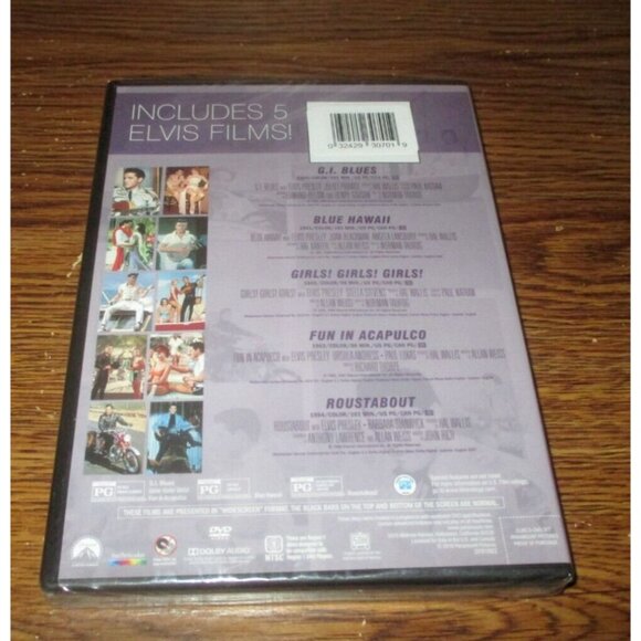 Elvis - 5 Elvis Movie Collection (DVD Movies, 2018, 5-Disc Box Set) (unopened) - Picture 2 of 3